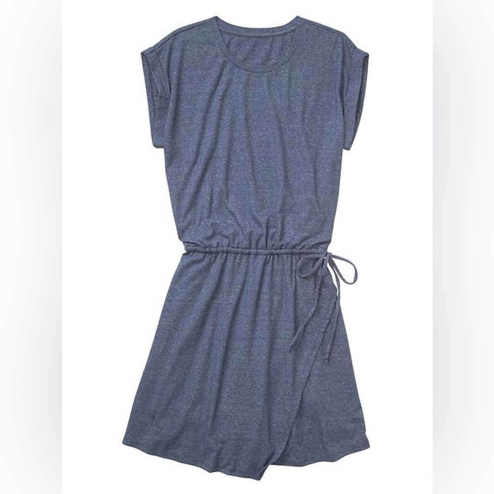 Women’s Casual Tie-Waist Heather Blue Dress